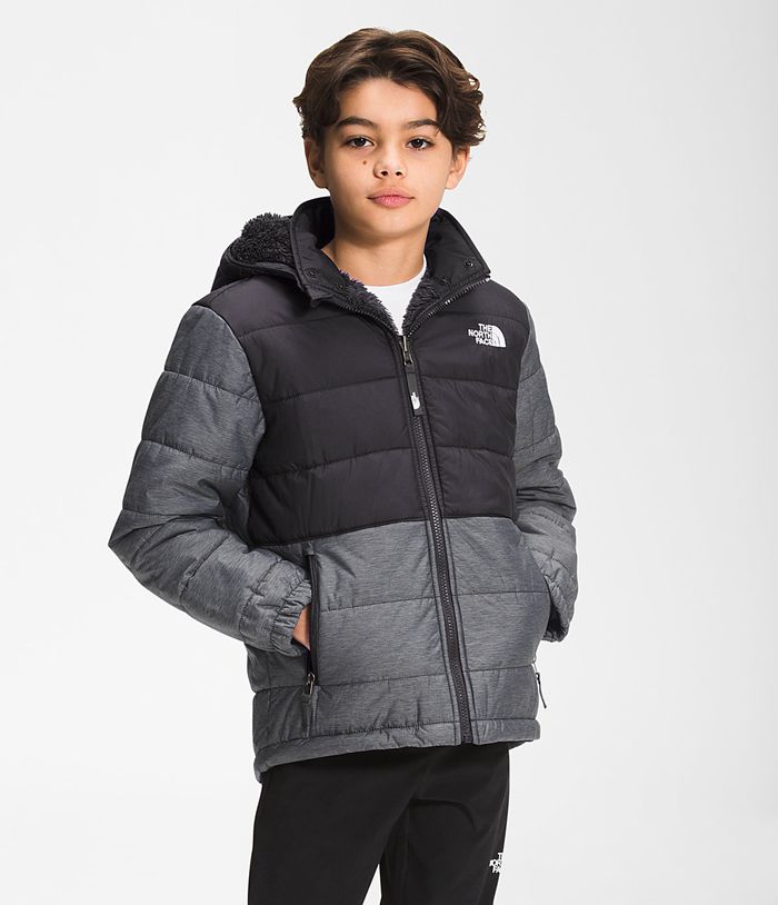 The North Face Jas Jongens Reversible Mount Chimbo Full Rits Hooded XQJM47593 - Donkergrijs